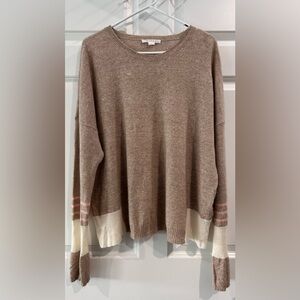 Duffy Cashmere Linen‎ Jumper Women Size L Lightweight Luxury Pullover Sweater